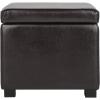Safavieh Hudson Collection Ryder Leather Square Flip Top Ottoman(Brown)