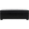 Safavieh Hudson Collection Williamsburg Brown Leather Large Storage Bench(Black)