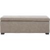 Safavieh Hudson Collection Williamsburg Brown Leather Large Storage Bench(Stone)