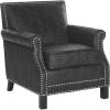 Safavieh Mercer Collection Charles Beige Linen Club Chair(Black / Crocodile)