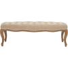 Safavieh Mercer Collection Randy Beige Linen Bench(Wheat / Natural Cream)