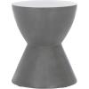 Safavieh Outdoor Collection Athena Modern Concrete Dark Grey Round 17.7-inch Accent Table(Grey)