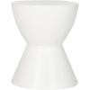 Safavieh Outdoor Collection Athena Modern Concrete Dark Grey Round 17.7-inch Accent Table(Ivory)