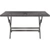 Safavieh PAT7503A Outdoor Collection Akita Black Rectangle Folding Table(Grey)