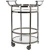 Safavieh Sienna Bar Cart, Black Nickel/Glass(Black Nickel / Glass)