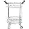 Safavieh Sienna Bar Cart, Black Nickel/Glass(Chrome / Glass)