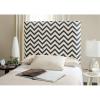 Safavieh Ziggy Grey/ White Upholstered Chevron Headboard (Queen)(Navy / White)