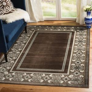 Martha Stewart by SAFAVIEH Collection 4′ x 5’7″ Light Brown MSR4440C Handmade Taj Mahal Viscose Entryway Living Room Foyer Bedroom Accent Rug(Light Brown)