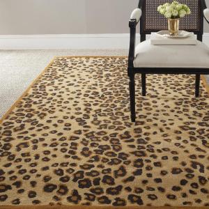 Martha Stewart x SAFAVIEH Area Rug Collection – 2’6″ x 4’3″, Sharkey Gray, Handmade Wool & Viscose, Ideal for Living Room, Bedroom, Foyer, Accent Space (MSR3621D)(Teak)