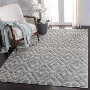 Martha Stewart x SAFAVIEH Area Rug Collection – 4′ x 6′, Dark Grey & Light Grey, Non-Shedding & Easy Cleaning, Ideal for Living Room, Foyer, Bedroom, Accent Space (MSR0782H)(Dark Grey/Light Grey)