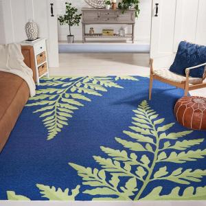 Martha Stewart x SAFAVIEH Area Rug Collection – 4′ x 6′, Duck’s Egg, Hand-Hooked, Ideal for Living Room, Foyer, Bedroom, Accent Space (MSR2211D)(Azurite)
