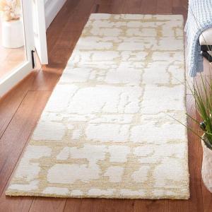 Martha Stewart x SAFAVIEH Area Rug Collection – 5′ x 8′, Charcoal & Ivory, Handmade Wool, Ideal for Living Room, Bedroom, Office, Dining Space (MSR4533H)(Gold/Ivory)