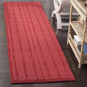 Martha Stewart x SAFAVIEH Area Rug Collection – 5′ x 8′, Fossil, Handmade Wool, Ideal for Living Room, Bedroom, Office, Dining Space (MSR4619B)(Vermillion)