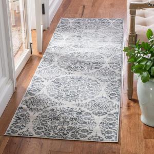 Martha Stewart x SAFAVIEH Area Rug Collection – 5’3″ x 7’7″, Silver & Ivory, Non-Shedding & Easy Cleaning, Ideal for Living Room, Bedroom, Office, Dining Space (MSR0958G)(Charcoal/Ivory)