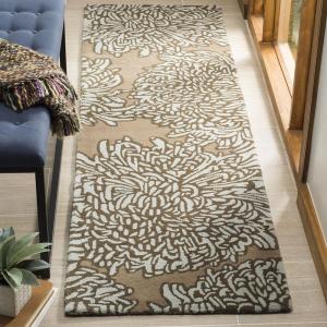 Martha Stewart x SAFAVIEH Area Rug Collection – 8′ x 10′, Saguaro, Handmade Wool, Ideal for Living Room, Bedroom, Office, Dining Space (MSR4542D)(Driftwood/Grey)