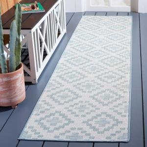 Martha Stewart x SAFAVIEH Outdoor Area Rug Collection – 4’5″ x 6’5″, Ivory & Grey, Weather Resistant & Washable, Ideal for Patio, Backyard, Mudroom, Deck, Accent Space (MSRO307F)(Ivory/Grey)