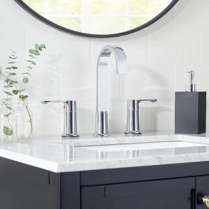 SAFAVIEH BRF1053C Solea Collection Placid Bathroom Faucet, Chrome