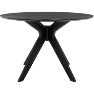 SAFAVIEH Couture Collection – Carolee Black 46-Inch Round Dining Table, Farmhouse Dining Table for Kitchen or Dining Room, Seats Up to 4 (SFV2134B)(Black)