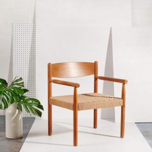 SAFAVIEH Couture Collection Adalee Accent Chair, Natural Brown Danish Rope Solid Wood, Fully Assembled (SFV9025A)(Natural)