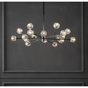 SAFAVIEH Couture Collection Breyer Sputnik Gold Crystal Adjustable Chandelier(Black)