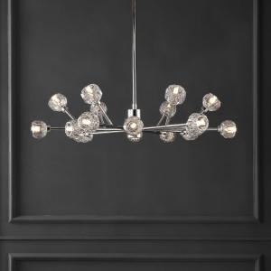 SAFAVIEH Couture Collection Breyer Sputnik Gold Crystal Adjustable Chandelier(Nickle)