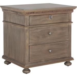 SAFAVIEH Couture Home Collection Allisyn Brown 3-Drawer Wood Nightstand Table (Fully Assembled)(Light Brown)