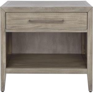 SAFAVIEH Couture Home Collection Ariella Light Grey 1-Drawer 1-Shelf Wood Nightstand Table (Fully Assembled)(Light Grey)