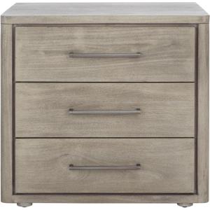 SAFAVIEH Couture Home Collection Rosey Light Grey 3-Drawer Wood Nightstand Table (Fully Assembled)(Light Grey)