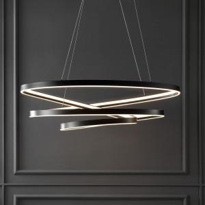 SAFAVIEH Couture Lighting Collection Brianne Modern White Infinity LED Chandelier(Black)