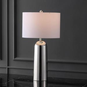 SAFAVIEH Couture Lighting Collection Chadric Silver/White 29-inch Table Lamp for Bedroom Living Room Home Office Desk Nightstand (LED Bulb Included)(Silver/White)
