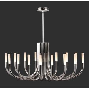 SAFAVIEH Couture Lighting Collection Evonne Silver 12-Light Adjustable Hanging Chandelier Light Fixture (LED Bulbs Included)(Silver)
