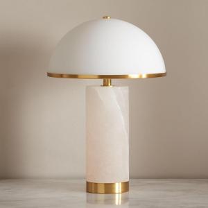 SAFAVIEH Couture Lighting Collection Izabel Gold/White Alabaster 19-inch Table Lamp (LED Bulbs Included)