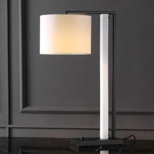SAFAVIEH Couture Lighting Collection Katryna Black/White Alabaster 27-inch Table Lamp (LED Bulbs Included)