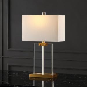SAFAVIEH Couture Lighting Collection Maddock Crystal 26-inch Bedroom Living Room Home Office Desk Nightstand Table Lamp (LED Bulb Included)