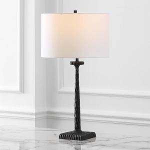 SAFAVIEH Couture Lighting Collection Roxalina Black/White Metal Base 29-inch Dimmable Table Lamp (LED Bulbs Included)(Black / White)