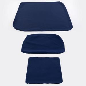 SAFAVIEH Couture Montford Brazilian Teak Indoor/Outdoor Arm Chair(Navy)