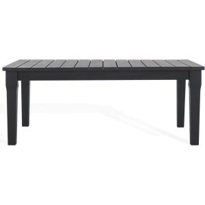 SAFAVIEH Couture Patio Martinique Natural Wood Outdoor Coffee Table(Black)