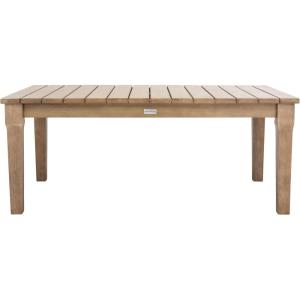 SAFAVIEH Couture Patio Martinique Natural Wood Outdoor Coffee Table(Natural)