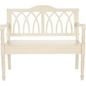SAFAVIEH Home Collection – Benjamin Brown Solid Wood Accent Bench, Indoor Bench for Entryway, Bedroom or Living Room (AMH6500D)(Barley)