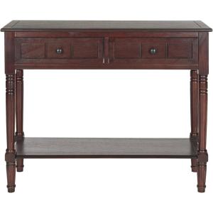 SAFAVIEH Home Collection – Samantha Entryway Console Table, Vintage Grey 2-Drawer Storage Sofa Table (AMH5710A)(Dark Cherry)