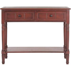 SAFAVIEH Home Collection – Samantha Entryway Console Table, Vintage Grey 2-Drawer Storage Sofa Table (AMH5710A)(Red)