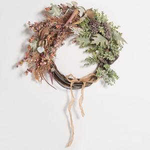 SAFAVIEH Home Collection 31-inch Decorative Artificial Berry & Pine Cone Wreath with Bow (Fully Assembled)(Green/Brown)