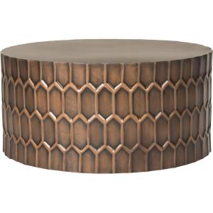 SAFAVIEH Home Collection Corey Antique Copper Coffee Table