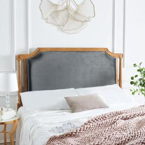 SAFAVIEH Home Collection Hudson Grey/Rustic Oak Queen Size Headboard(Grey/Rustic Oak)