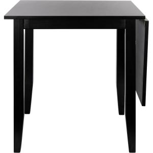 SAFAVIEH Home Collection Miliano Matte Black Drop End Leaf Dining Room Table DTB1404A(Matte Black)