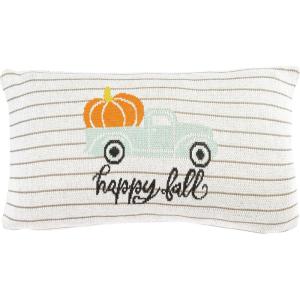 SAFAVIEH Home Collection Pumpkin Truck Stripe Beige Cotton 12 x 20-inch Rectangle Decorative Accent Insert Throw Pillow