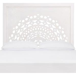 SAFAVIEH Home Collection Romilda White Wash Queen Size Headboard(White Wash)