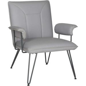 SAFAVIEH Home Johannes Mid-Century Camel Brown Arm Chair, 0(Grey)