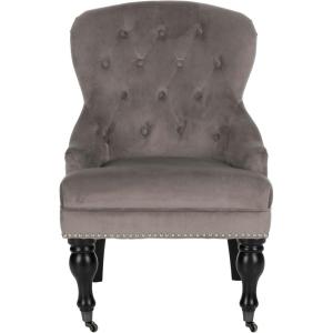 SAFAVIEH Mercer Collection Robert Light Brown Linen Club Chair(Mushroom)