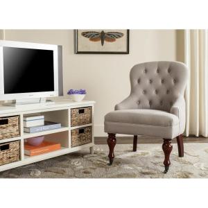 SAFAVIEH Mercer Collection Robert Light Brown Linen Club Chair(Taupe)